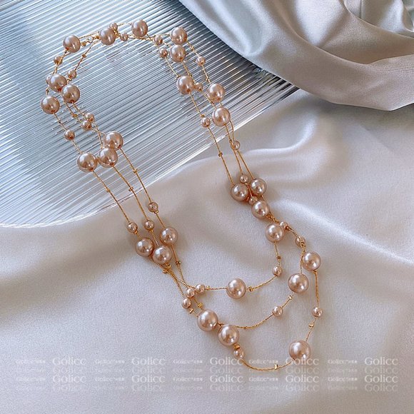 GOLICC multi-layer pearl necklace - Picture 3 of 10